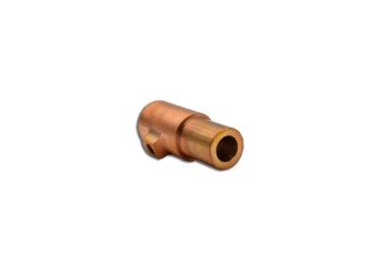 Precision Machined Component #1199:  Material - Copper; Engineering R&D Industry; Size: 0.931"L X 0.464"D