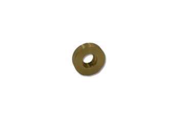 Precision Machined Component #1614:  Material - Brass; Materials Manufacturing Industry; Size: 0.125"L X 0.450"D