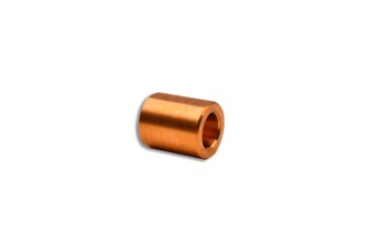Precision Machined Component #1630:  Material - Copper; Aerospace Industry; Size: 0.420"L X 0.334"D
