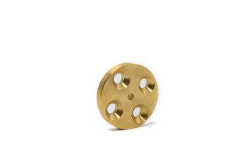 Precision Machined Component #1857: Material - Brass; Medical Industry; Size: 0.253"L X 1.339"D